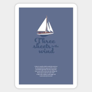 Three sheets to the Wind Sticker